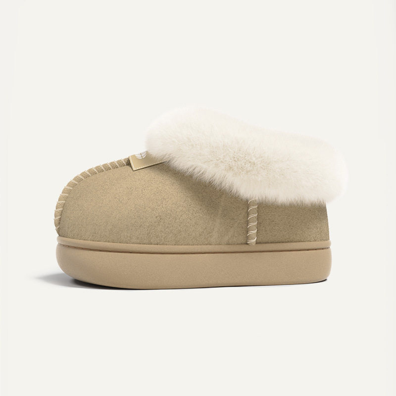 儿童棉拖鞋男童女童防滑秋冬季新款室内外穿加绒加厚宝宝棉鞋包跟