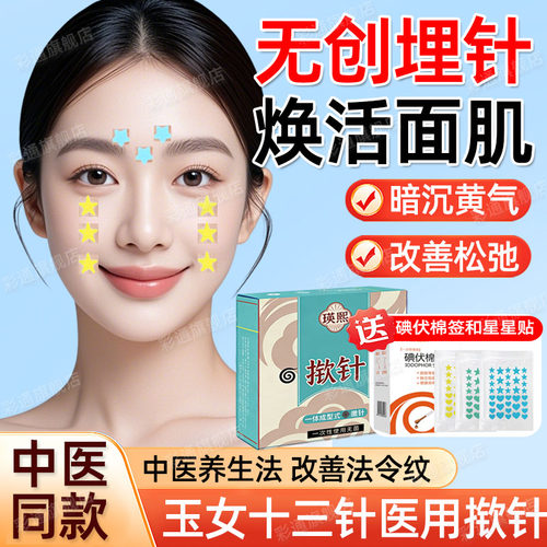 【法令纹川字纹】玉女十三针揿针