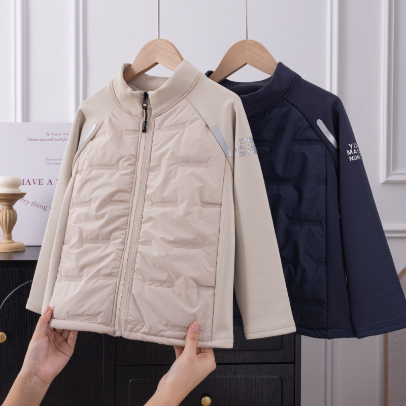 巴拉巴柆新款时尚棉服童装秋冬季运动防风儿童2025拉链户外休闲