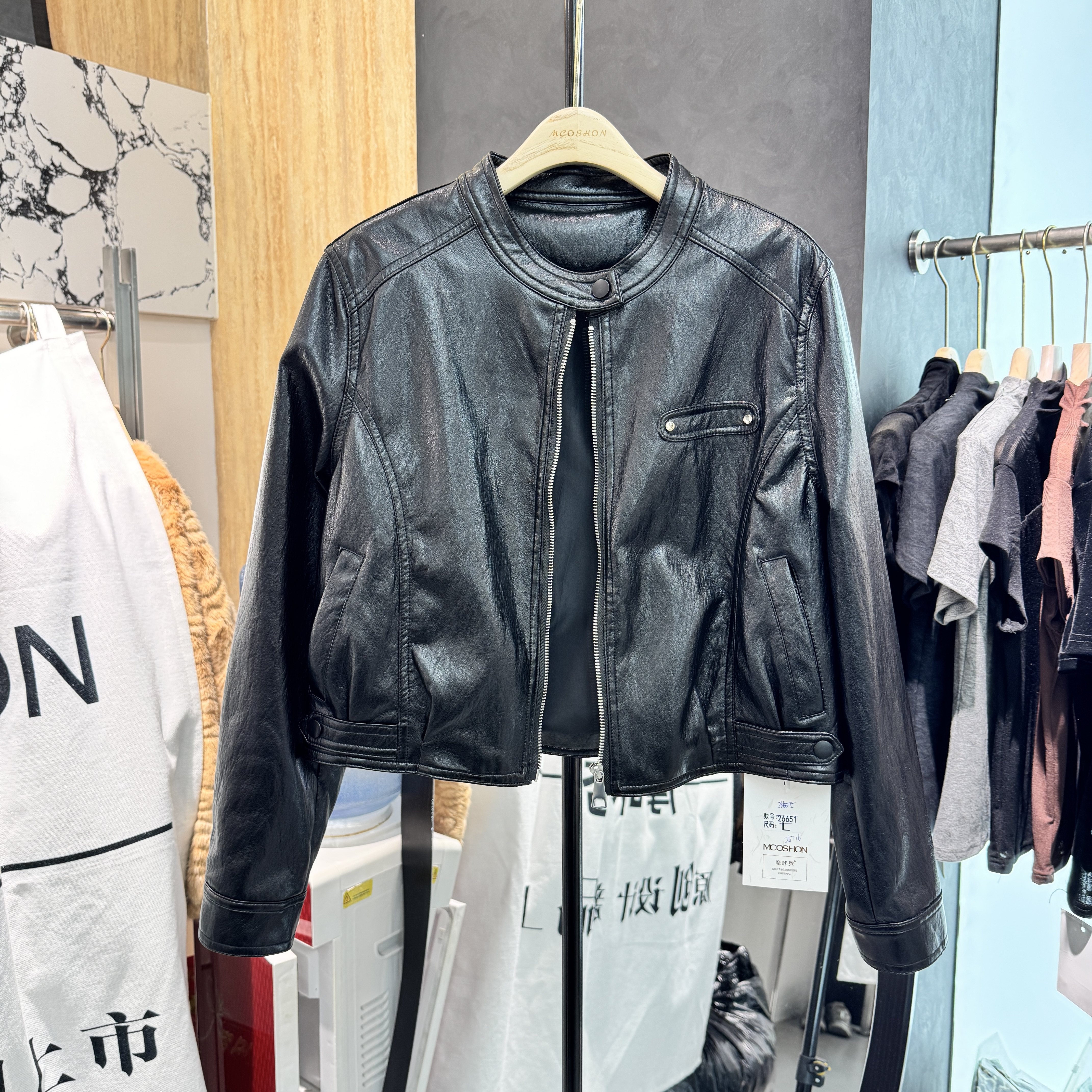 2026秋季美式甜酷风炸街复古机车pu皮衣夹克女小个子显瘦短款外套