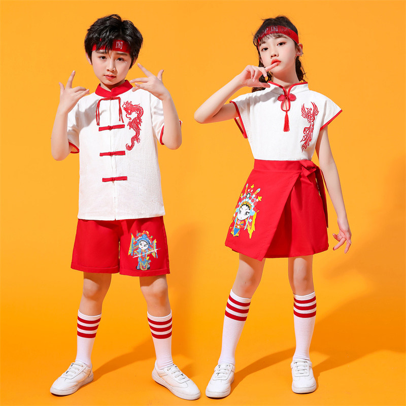 六一儿童演出服中国风