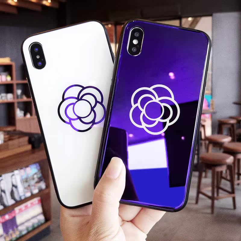 пîÀ¶¹â»¨¶äiPhone7Æ»¹û6plusÊÖ»ú¿Ç8x²£Á§¾µÃæ±£»¤Ì×Å®¿î·Àˤ³±