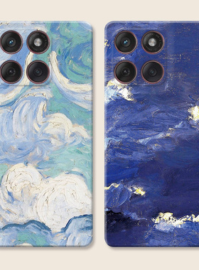 抽象涂抹适用摩托罗拉edge60pro手机壳50/40/S30/G86G85G84G75G56G55G54文艺油画低调简约男生商务女款耐脏软