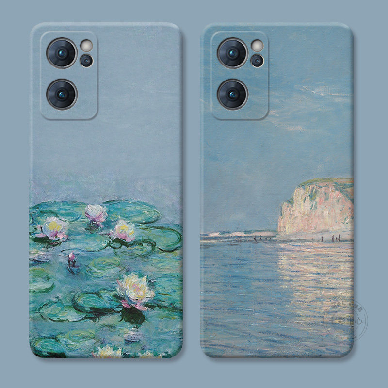睡莲油画适用oppo Reno12手机壳11/10/9pro+8文艺7莫奈6/5K小清新4se女款3元气版2z软ace变焦版十,3C数码配件,手机保护套/壳,淘宝优惠券,粉丝福利购,淘宝优惠卷
