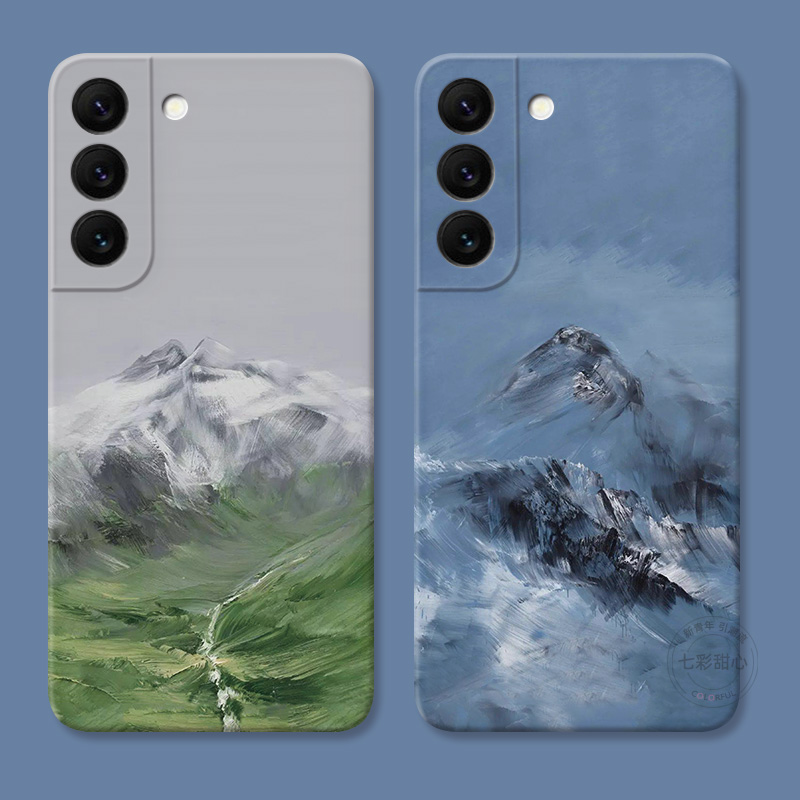 壮丽山河适用三星S23手机壳s25/s24/s22ultra油画s21+文艺s20fe小清新A56/A55/A54plus男生女款耐脏软edge十