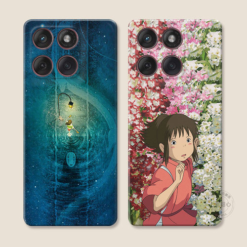 可爱千与千寻适用摩托罗拉edge60pro手机壳50/40/S30/G86G85G84G75G56G55G54宫崎骏日系动漫文艺女款软