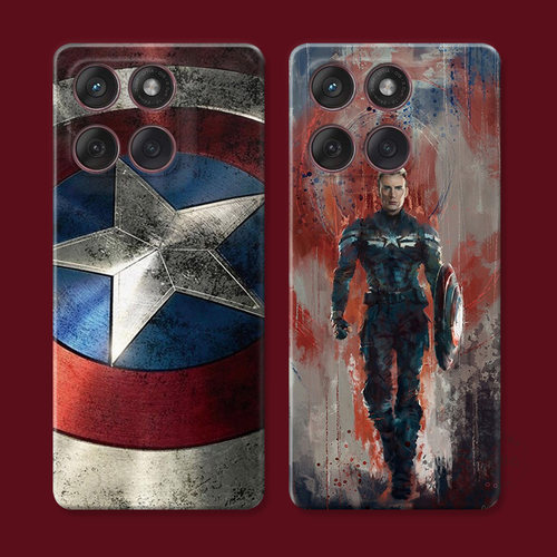 盾牌美国队长适用摩托罗拉edge60pro手机壳50/40/S30/G86G85G84G75G56G55G54男生创意复古女款防摔软