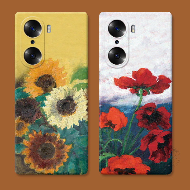 向日葵油画适用华为荣耀80手机壳90+70Pro文艺60小清新50复古30s/200/100/9i直屏版GT曲面女款se迷你软十,3C数码配件,手机保护套/壳,淘宝优惠券,粉丝福利购,淘宝优惠卷