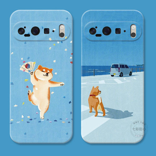 可爱柴犬适用谷歌Pixel10手机壳9pro/8/7/6A情侣狗狗XL个性卡通搞怪女款耐脏软
