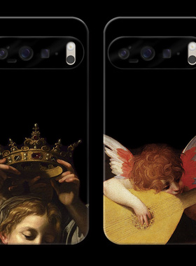 欧美油画天使适用谷歌Pixel10手机壳9pro/8/7/6A女王加冕XL文艺复古女款耐脏软