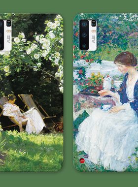 安静的午后适用锤子坚果pro3手机壳R2绿色2s文艺油画小清新女款防摔软