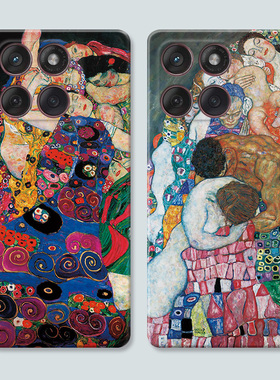 克里姆特油画适用摩托罗拉edge60pro手机壳50/40/S30/G86G85G84G75G56G55G54冷淡风文艺复古女款耐脏软