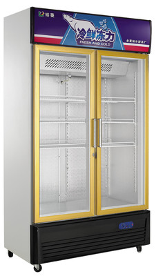 金菱 G688L2F双门冷藏玻璃展示柜商用风冷单温立式保鲜柜工厂直销