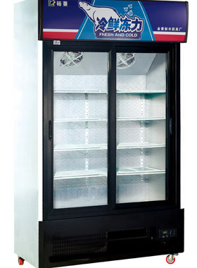 金菱 G588L2TF自动趟门冷藏玻璃展示柜 商用风冷单温立式保鲜柜