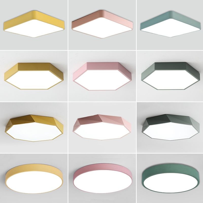 简约现代风马卡龙led超薄吸顶灯