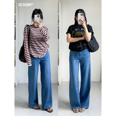 汉麻轻薄版 法式 阔腿牛仔裤 DD「天生直腿」夏季 女垂感柔软长裤