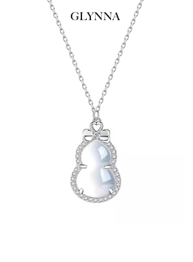 甜心福禄糖心护身纯银葫芦项链