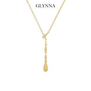 纯银项链女星河泪滴长款水滴流苏锁骨链时尚精致轻奢高级感毛衣链