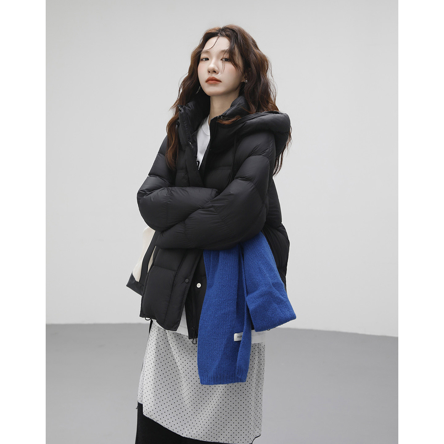 三星90白鹅绒泡芙短款羽绒服