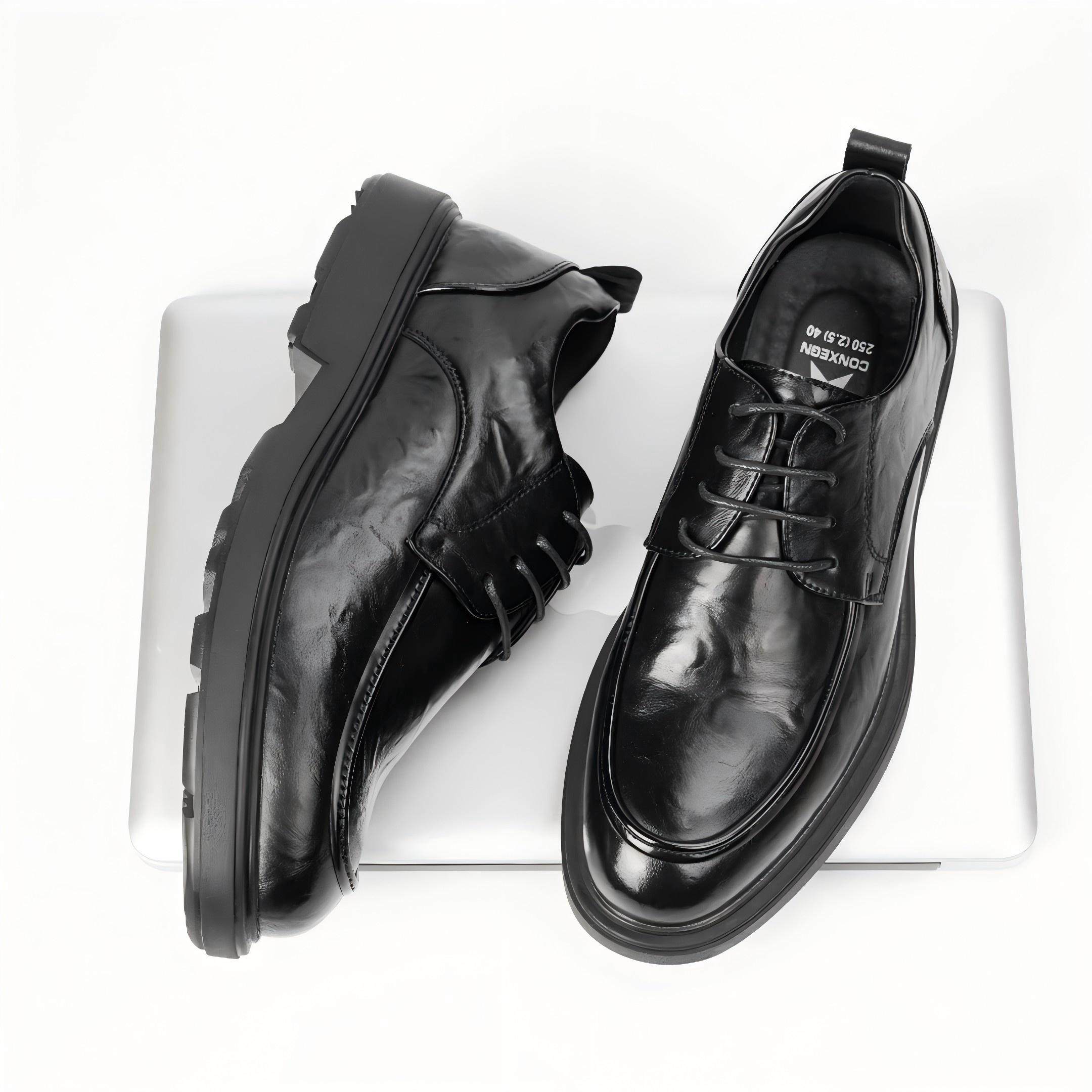 皮鞋男冬季保暖商务正装男士英伦风圆头厚底软底软皮休闲西装男鞋,流行男鞋,休闲皮鞋,淘宝优惠券,粉丝福利购,淘宝优惠卷