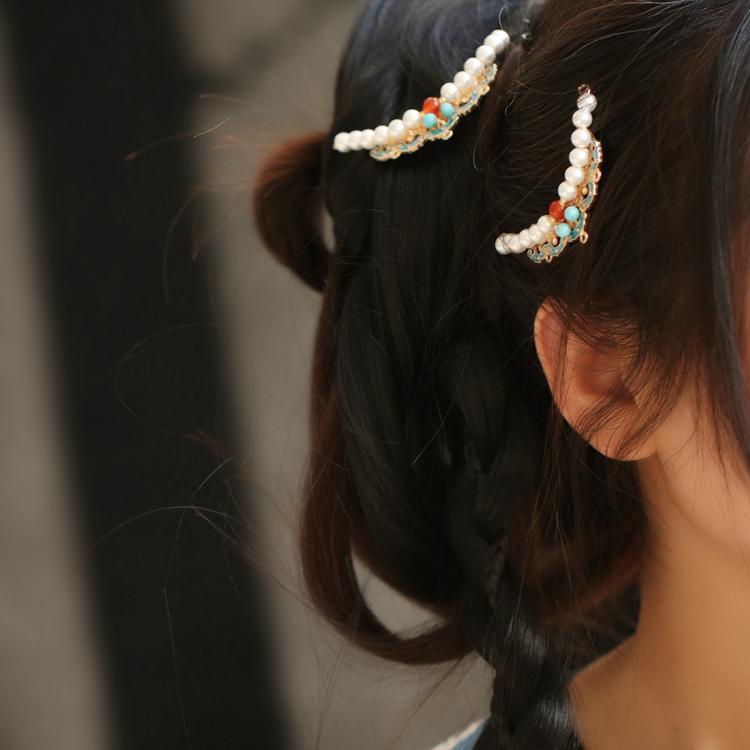 掩鬓碎发梳插梳唐风明制烧蓝日常