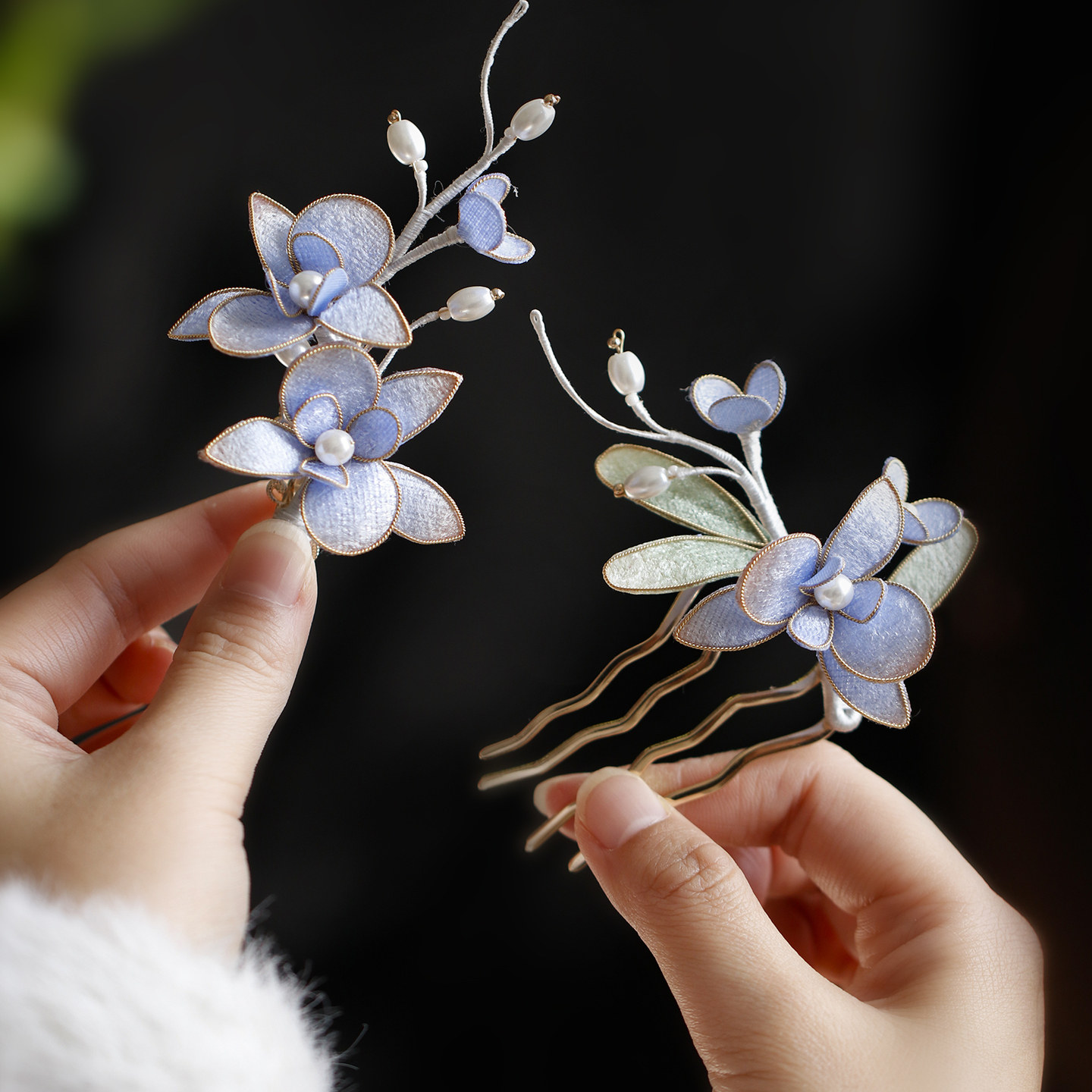 蓝色掐丝新款古风侧边发梳新娘头饰超仙甜美古装秀禾国风旗袍配饰,饰品/流行首饰/时尚饰品新,发饰,淘宝优惠券,粉丝福利购,淘宝优惠卷