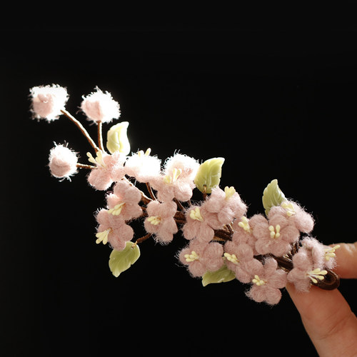少女感发夹梅花边夹旗袍日常小众