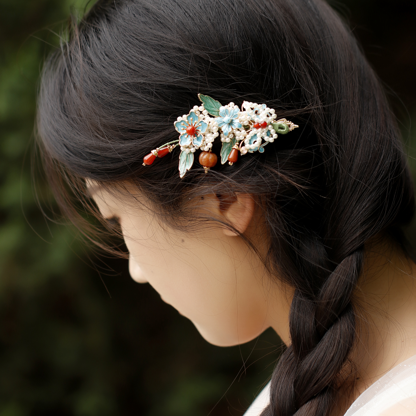 汉服发饰发夹女后脑勺小众侧边夹