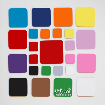 磁性贴白板贴圆角正方形冰箱贴