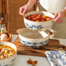 舍里双耳陶瓷汤碗家用大号酸菜鱼盆大容量水煮肉片毛血旺专用汤盆