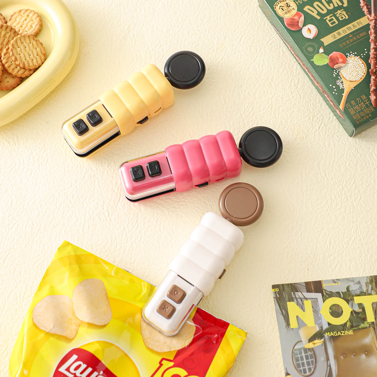 舍里多功能小型迷你封口机家用开瓶神器食品塑封器便捷磁吸冰箱贴,厨房/烹饪用具,封口夹,淘宝优惠券,粉丝福利购,淘宝优惠卷