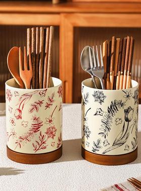 舍里高颜值筷子笼好看的筷子筒陶瓷家用厨房放快子专用筷子篓筷桶