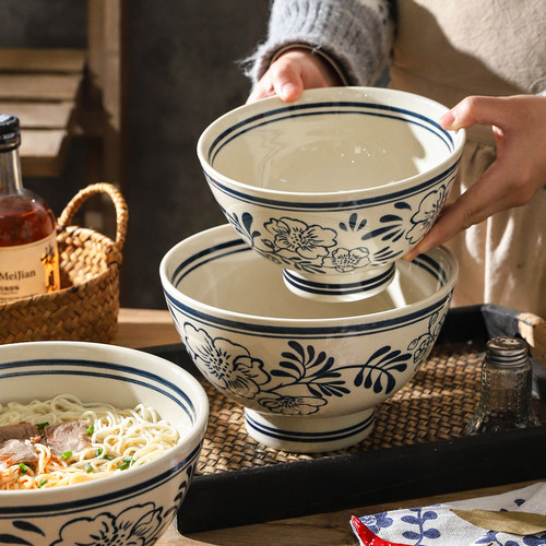 舍里中式高脚碗泡面碗大号汤面碗