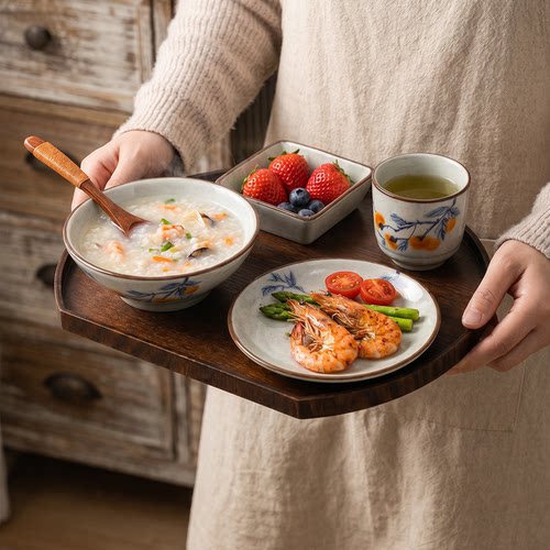 舍里一人食餐具组合月子碗碟套装