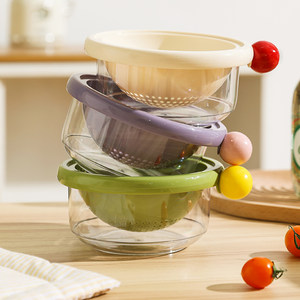 舍里多巴胺可爱双层沥水篮火锅篮