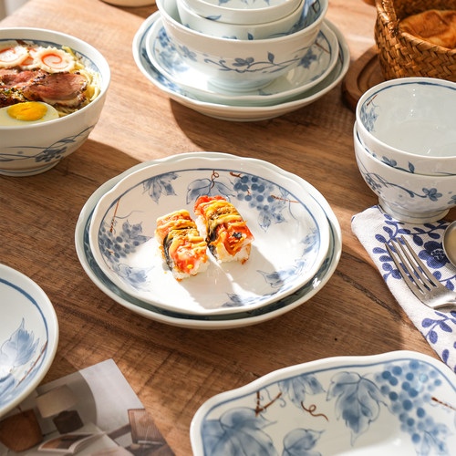 舍里高颜值复古陶瓷菜盘西餐盘