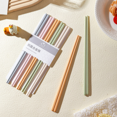 舍里高档简约合金筷子专人专筷