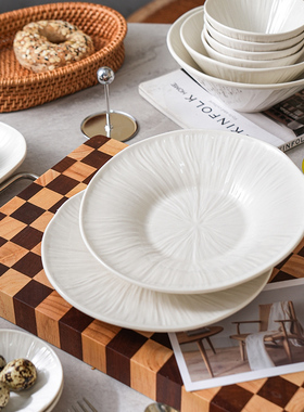 舍里白色菜盘家用陶瓷碗碟2026新款餐具高级感餐盘炒菜碟子西餐盘