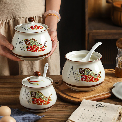 舍里油泼辣子罐子带盖猪油坛子