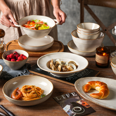 舍里精致釉下彩碗碟乔迁餐具组合