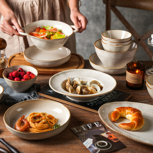 舍里精致釉下彩碗碟乔迁餐具组合