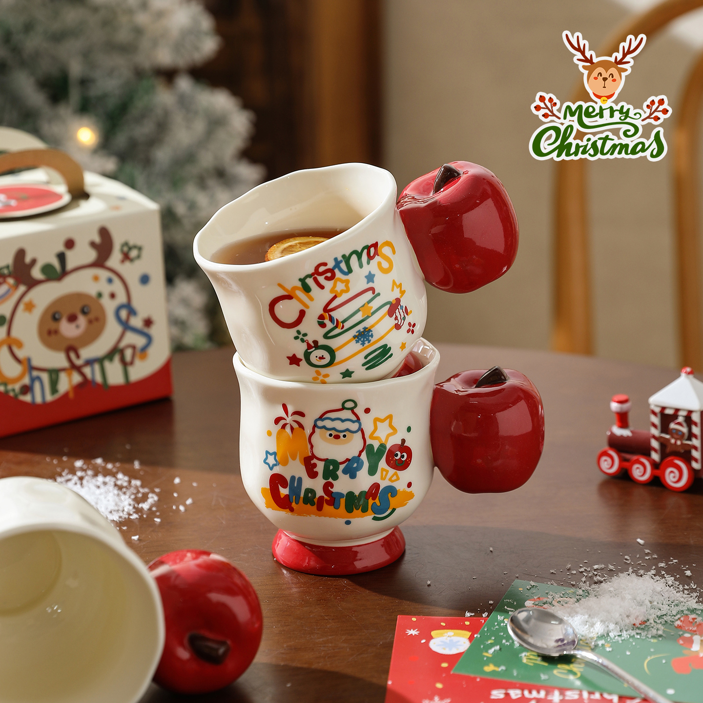 舍里圣诞礼盒大容量家用马克杯
