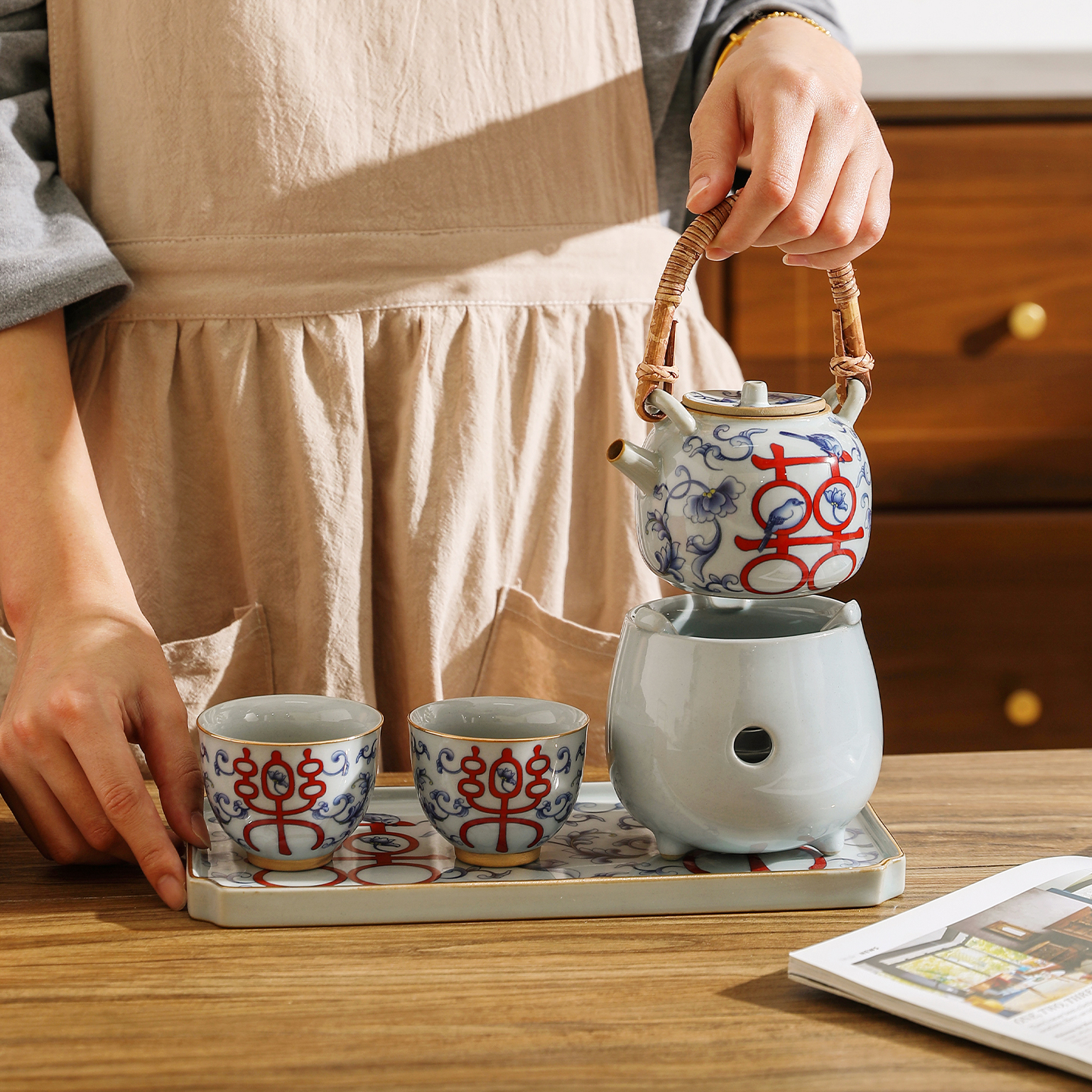 舍里喜庆水具套装伴手礼杯子礼盒