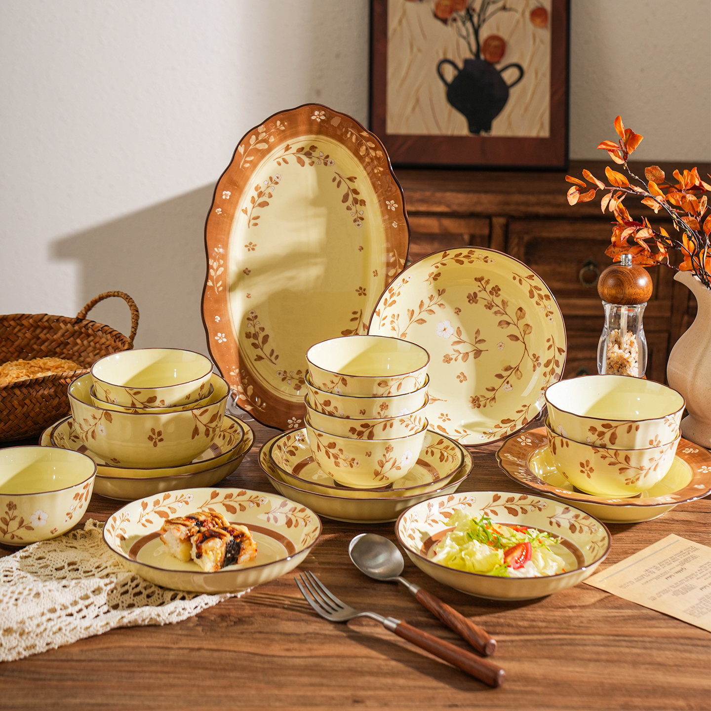 舍里高颜值碗碟组合餐具套装