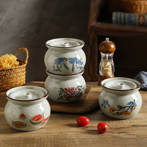 舍里怀旧水墨风隔水炖盅煲汤瓦罐