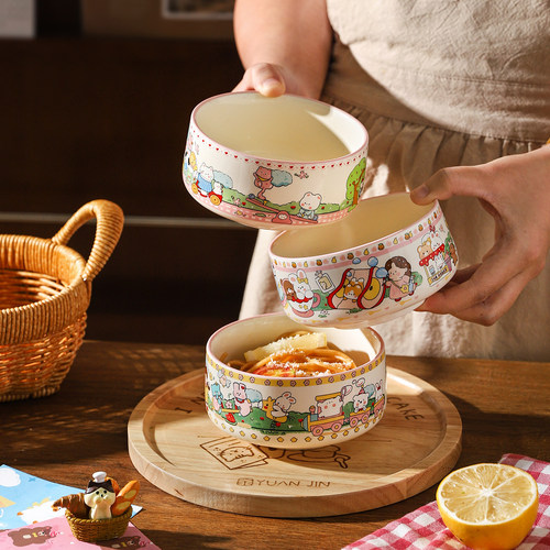 舍里卡通饭碗小碗蔬菜沙拉碗