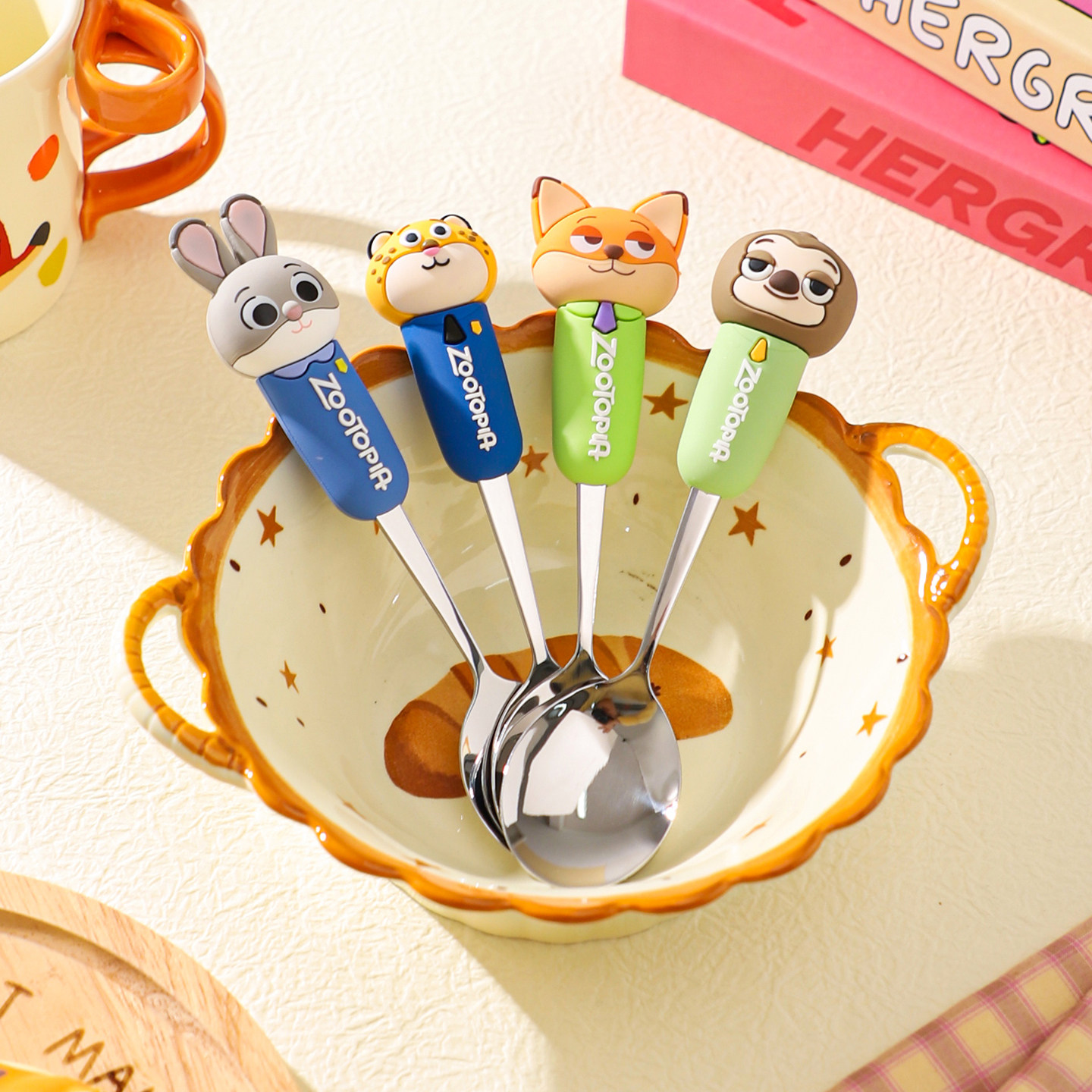 舍里可爱304不锈钢叉勺儿童吃饭勺子家用创意叉子汤匙调羹酸奶勺,餐饮具,西餐勺,淘宝优惠券,粉丝福利购,淘宝优惠卷