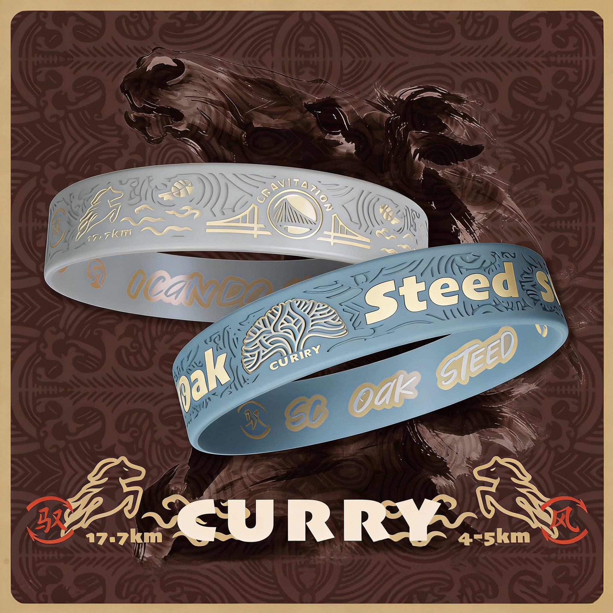 库里四冠王系列手环 ringme姿势庆祝30篮球运动周边马年限定手环