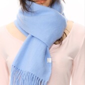 围脖简约时髦保暖百搭软糯流苏围巾 100%绵羊毛 Still Life