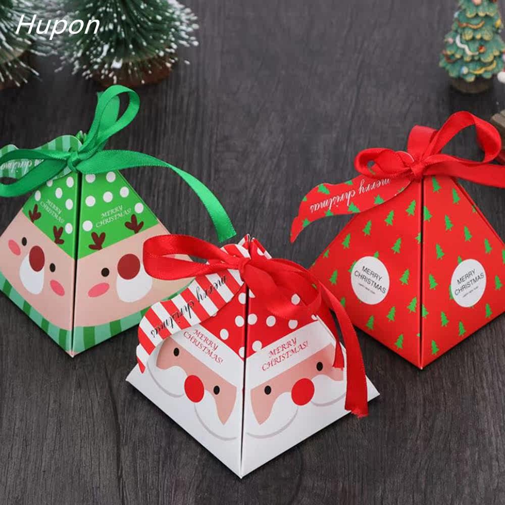 10pcs christmas packing gift bag candy boxes for kids birthd